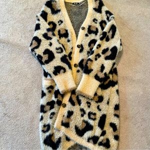Miss Me Leopard Fuzzy Cardigan